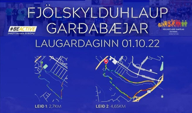 Fjölskylduhlaup Garðabæjar 1. október 2022